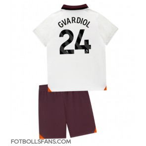Manchester City Josko Gvardiol #24 Replika Bortatröja Barn 2023-24 Kortärmad (+ Korta byxor)